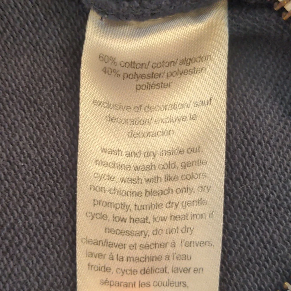 Navy Blue Tommy Jeans Zip Up Sweater with Hood and Red Stripe - Picture 9 of 9